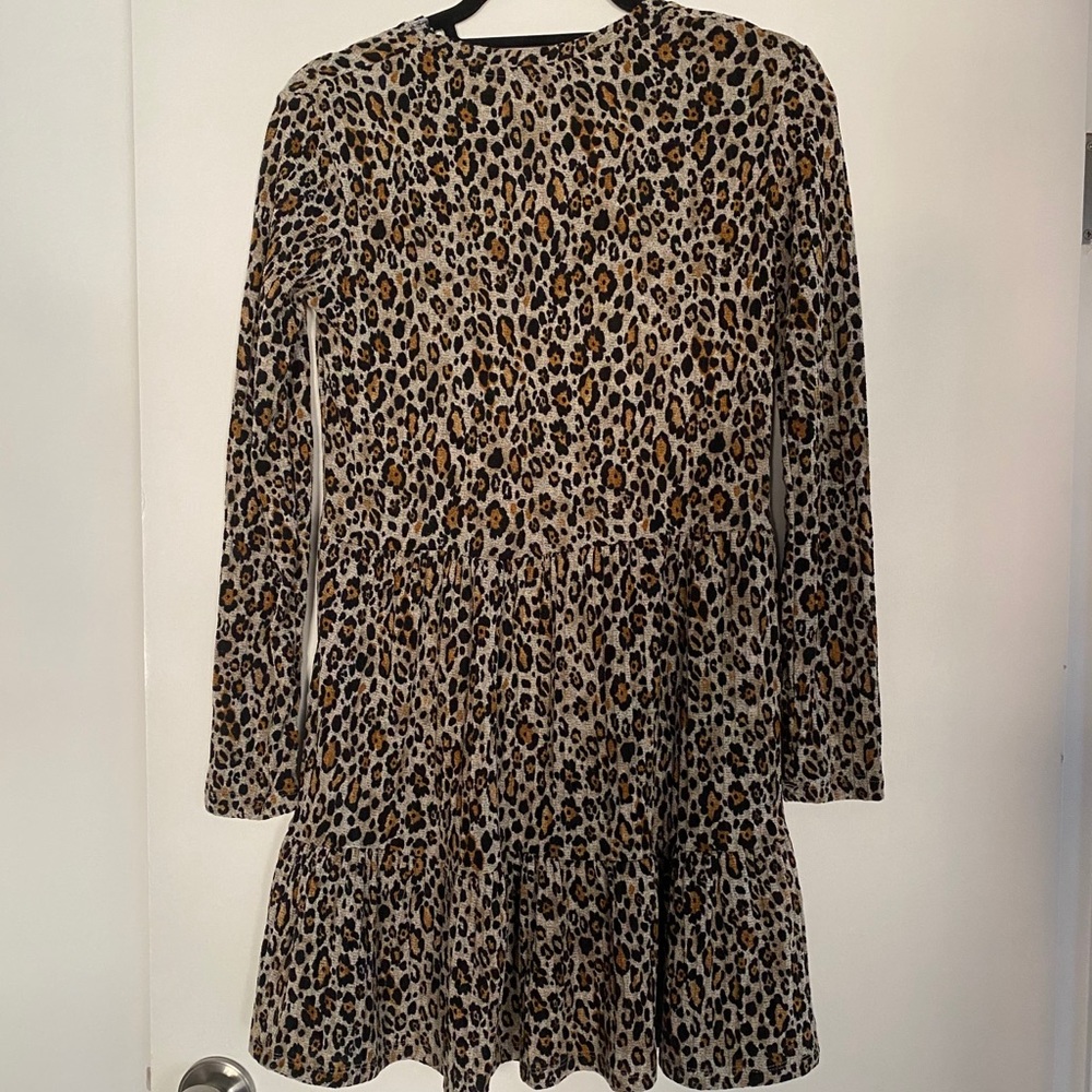 Zara Leopard Print Dress - Brown and Black